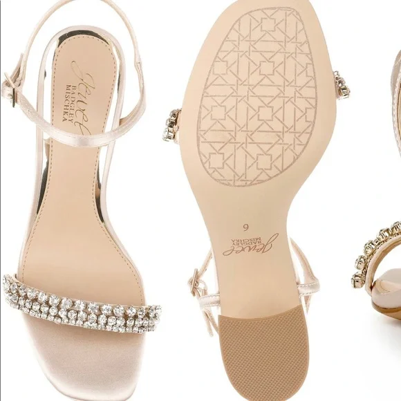 Badgley Mischka - Lori Block Heel in Champagne - Picture 4 of 16